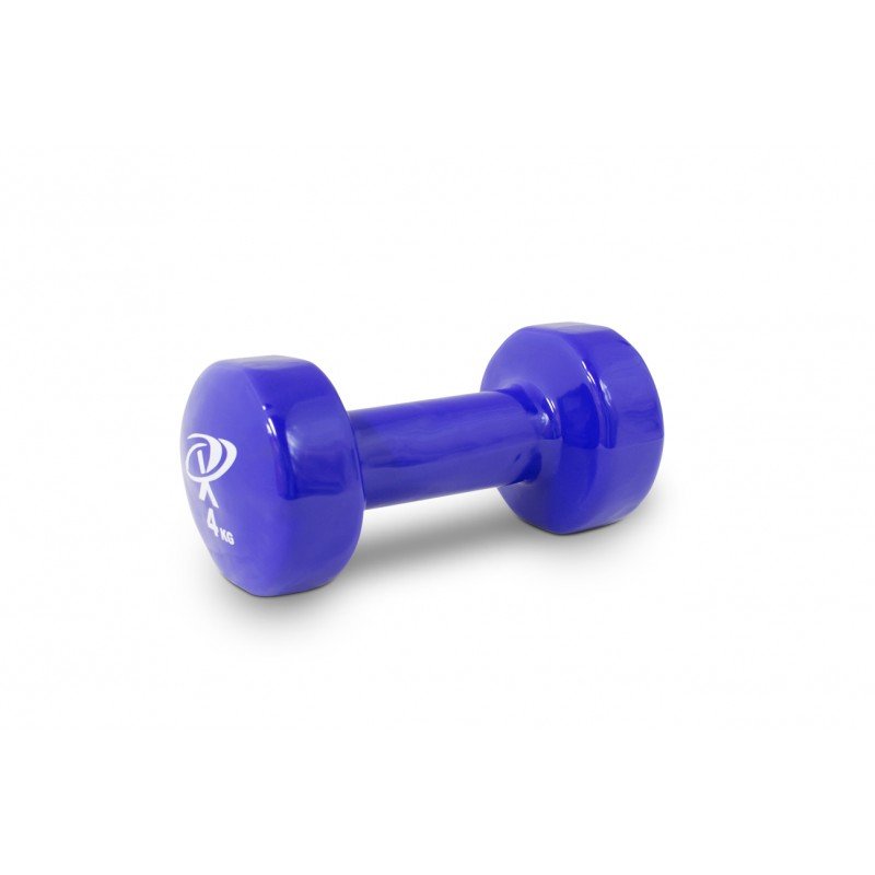 4kg Vinyl Dipped Dumbbell - Single - Gym Equipment Melbourne