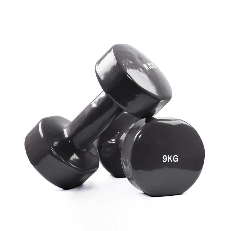 8kg Vinyl Dipped Dumbbell - Single - Gym Equipment Melbourne