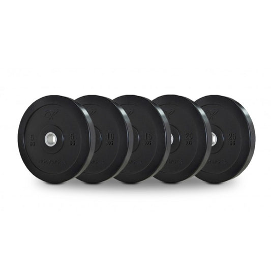 Bodyworx Bumper Plates - Black - 5kg to 25kg - Gym Equipment Melbourne