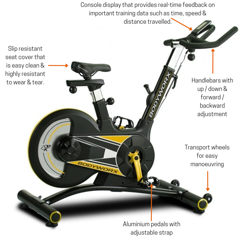 Bodyworx AIC850 Rear Drive Spin bike - Gym Equipment Melbourne