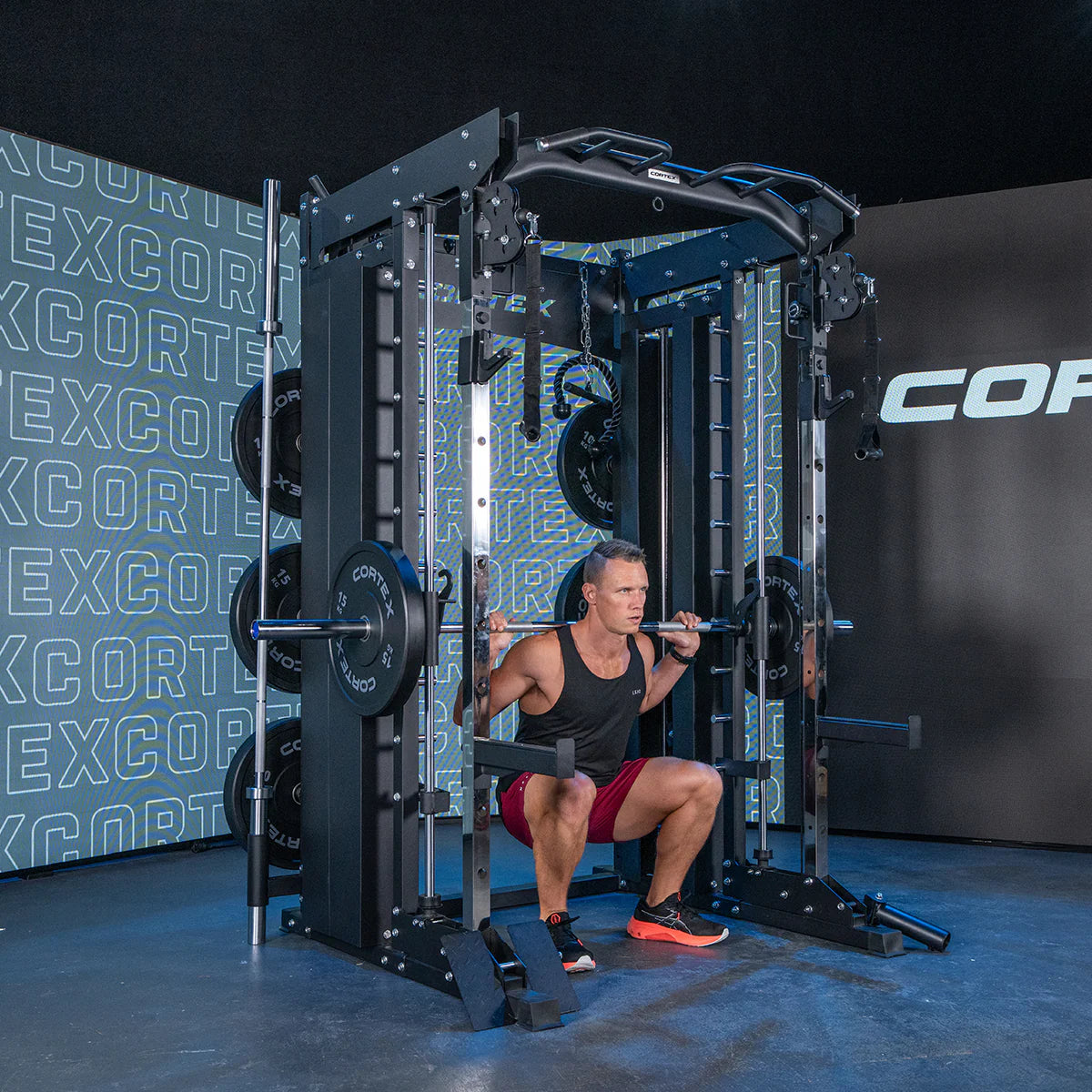 CORTEX SM-25 6-in-1 Power Rack with Smith & Cable Machine