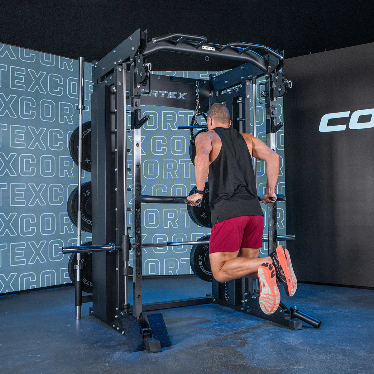 CORTEX SM-25 6-in-1 Power Rack with Smith & Cable Machine