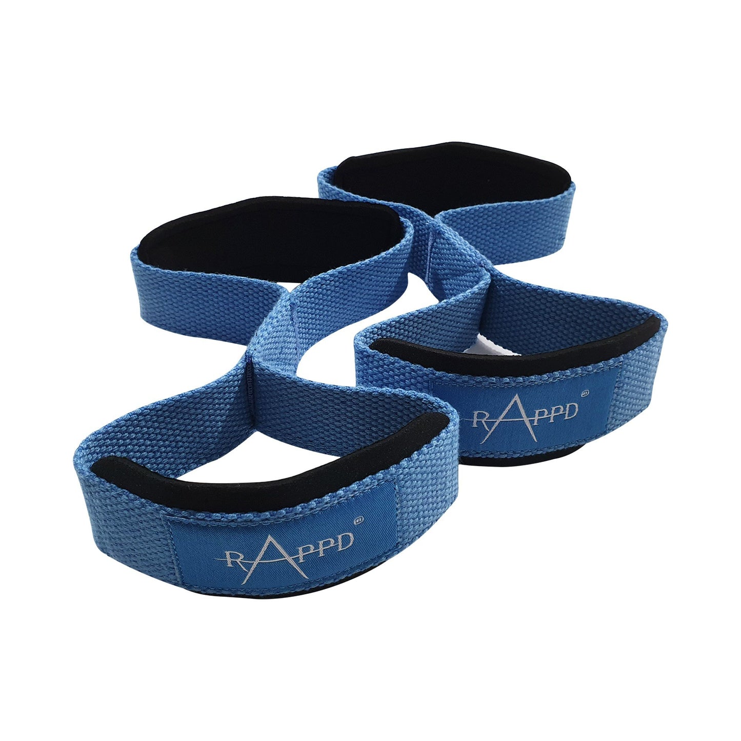 Rappd Figure 8 Lifting Straps - Small Blue - Gym Equipment Melbourne