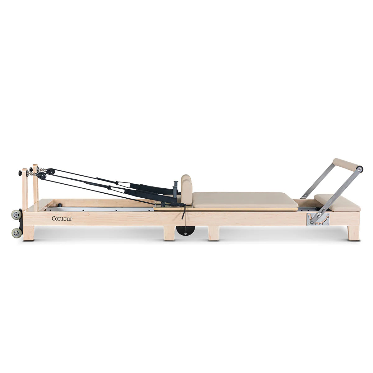 LF Contour 2 Folding Wood Pilates Reformer Set - Beige - Gym Equipment Melbourne