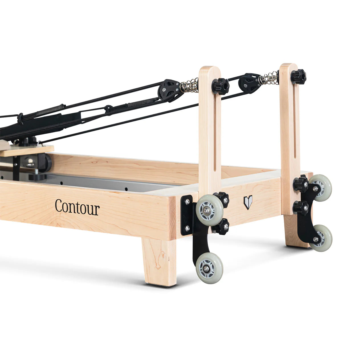 LF Contour 2 Folding Wood Pilates Reformer Set - Beige - Gym Equipment Melbourne