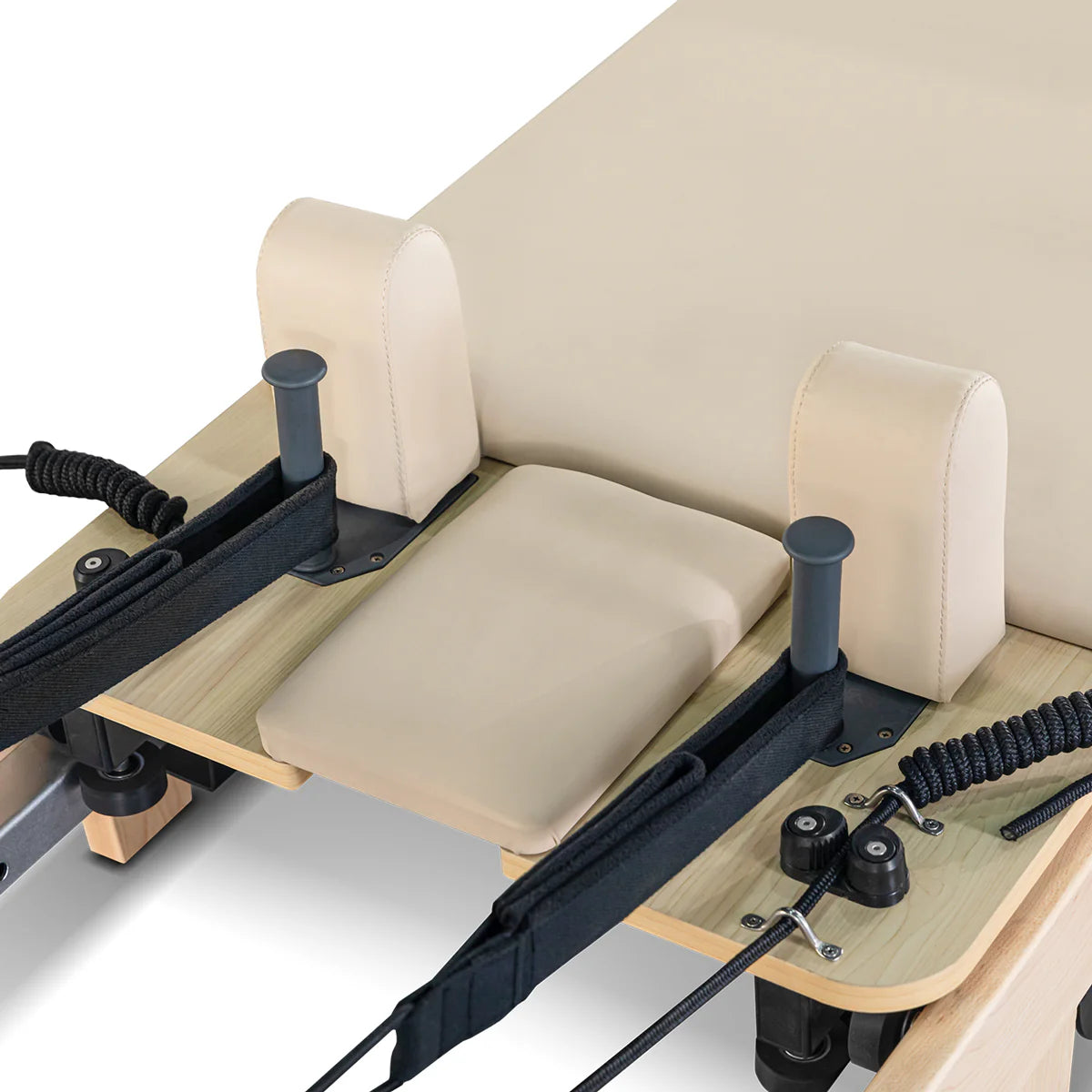 LF Contour 2 Folding Wood Pilates Reformer Set - Beige - Gym Equipment Melbourne