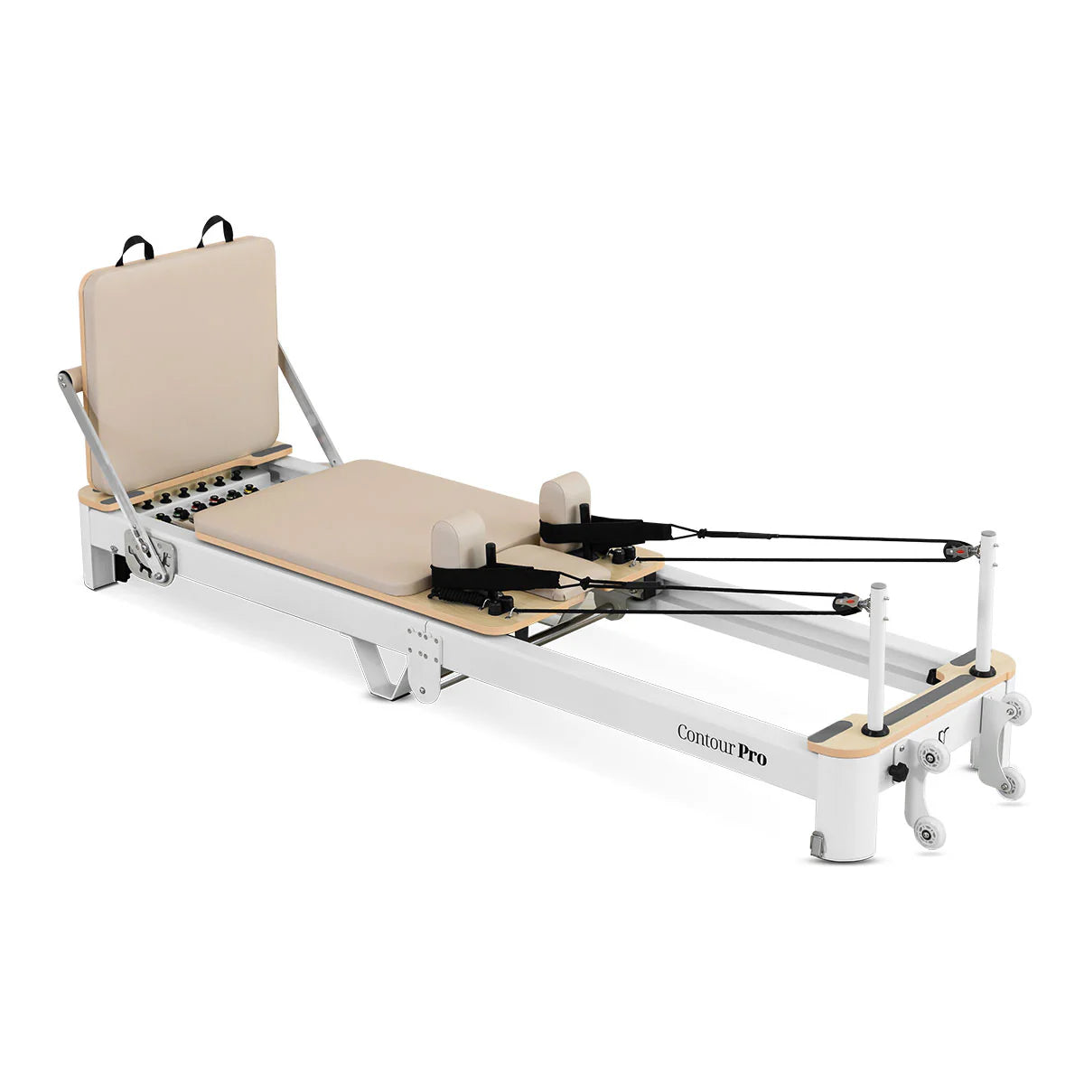 Contour Pro Folding Aluminium Pilates Reformer Machine (Beige)