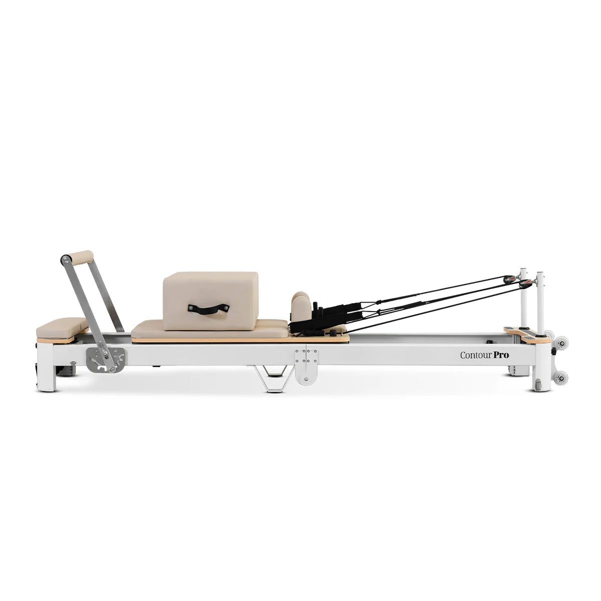 Contour Pro Folding Aluminium Pilates Reformer Machine (Beige)