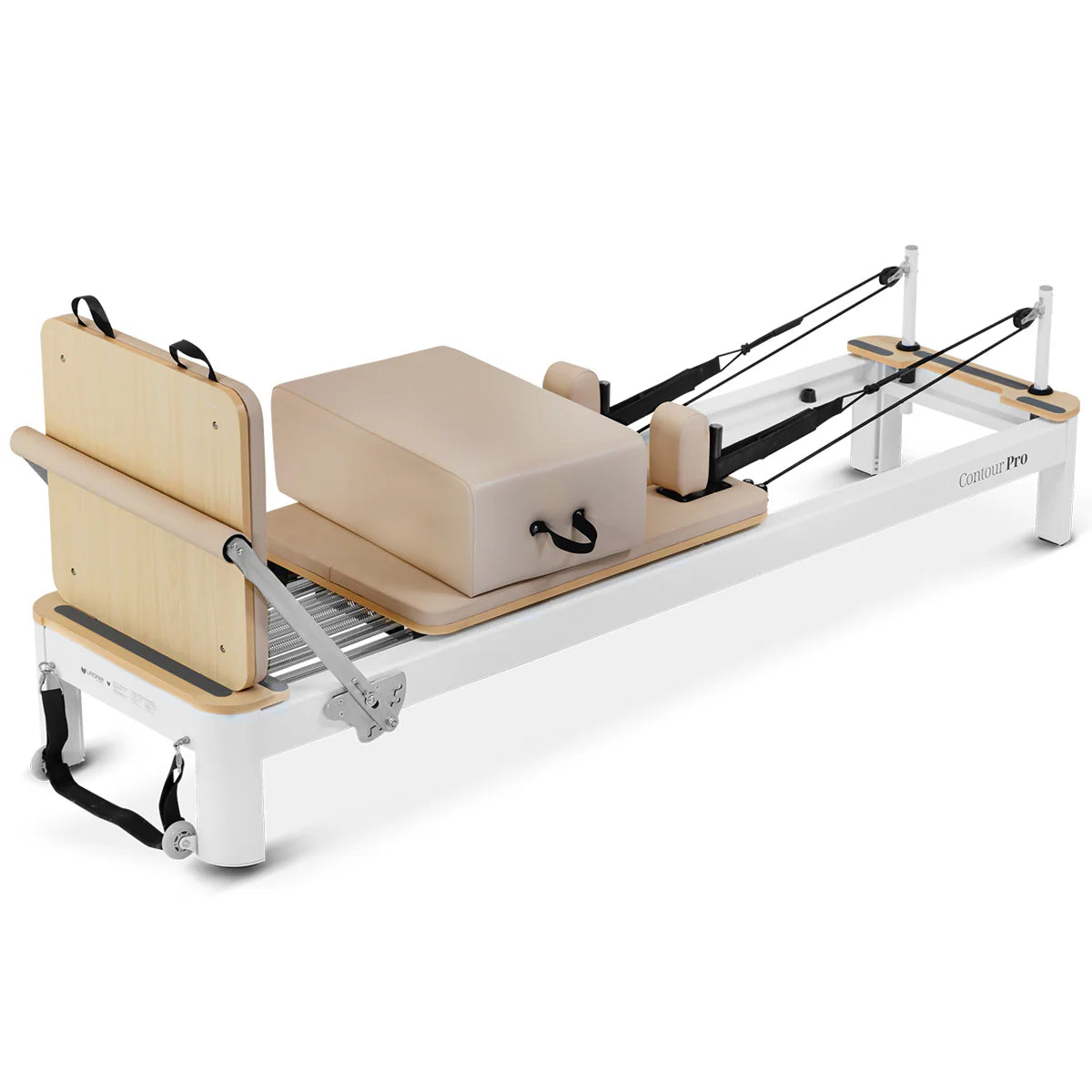 Contour Pro Aluminium Pilates Reformer Machine - Beige - Gym Equipment Melbourne