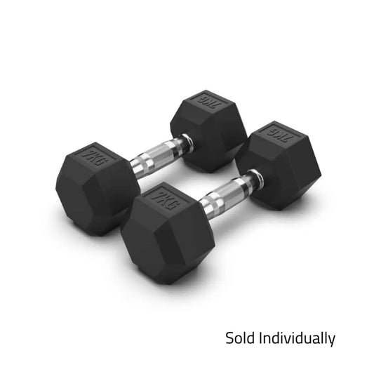 7kg Rubber Hex Dumbbell