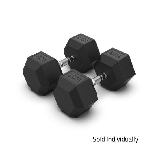 35kg Rubber Hex Dumbbell