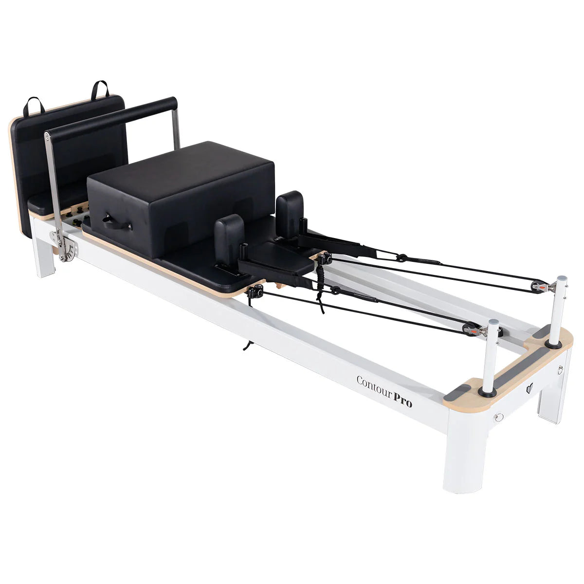 Contour Pro Aluminium Pilates Reformer Machine - Black - Gym Equipment Melbourne