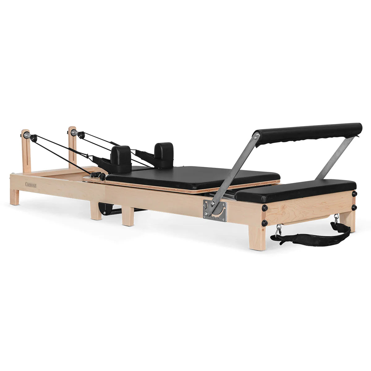 LF Contour 2 Folding Wood Pilates Reformer Set - Black - Gym Equipment Melbourne