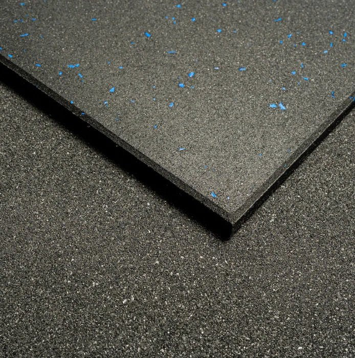 Premium Gym Flooring 1m x 1m x 15mm - Blue Fleck - Gym Equipment Melbourne