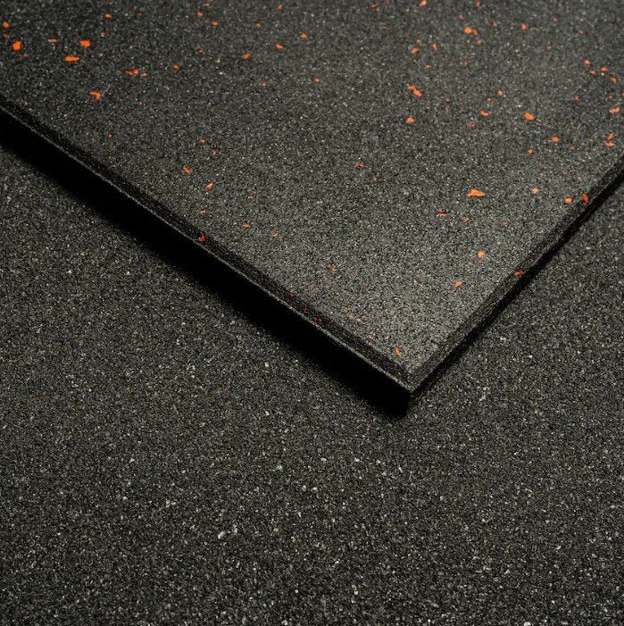 Premium Gym Flooring 1m x 1m x 15mm - Red Fleck - Gym Equipment Melbourne