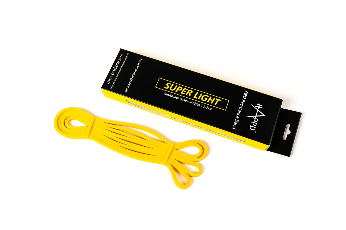 Rappd Super Light PRO Resistance Band – Yellow