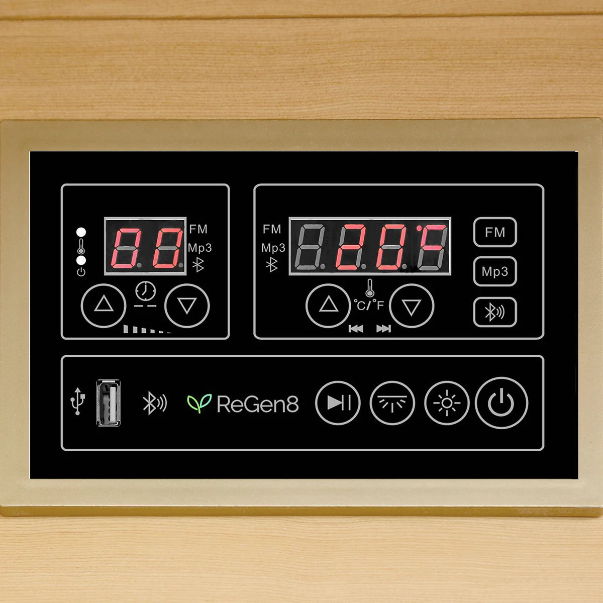 ReGen8 Solo Indoor - 1 Person Infrared Sauna (Natural)