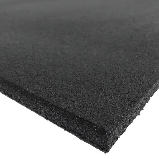 Commercial Rubber Flooring 1m x 1m x 15mm- Black - Gym Equipment Melbourne