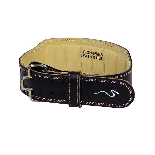 Rappd 4 Inch Leather Weight Belt (Pink) - Gym Equipment Melbourne